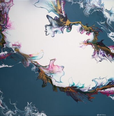 Diana Fröhlink Art - 70x70 mit Rahmen Eiche natur